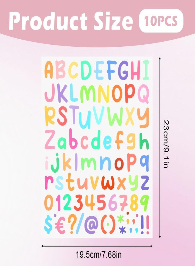 Exircy 800pcs Letter Stickers, Alphabet Stickers Vinyl Alphabet Number Sticker Set 1 Inch Self-Adhesive Letters Small Mailbox Numbers Labels Cartoon ABC Sticker DIY Crafts Art Making, Decals, 10 Sheets - Image 2